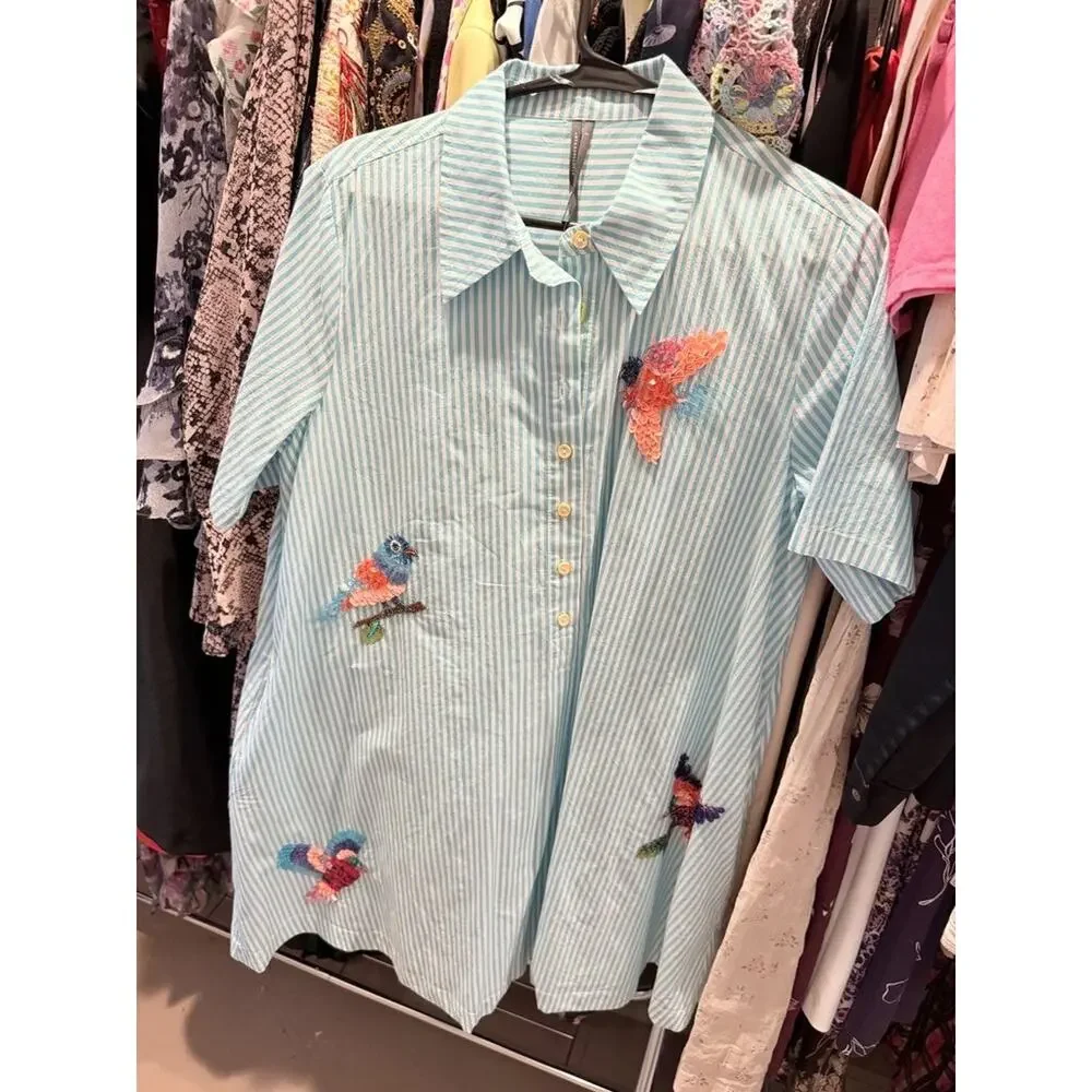 SOLD OUT STYLE: Pollie Short-Sleeve Swing Tunic Mini Dress - Picture 5 of 8